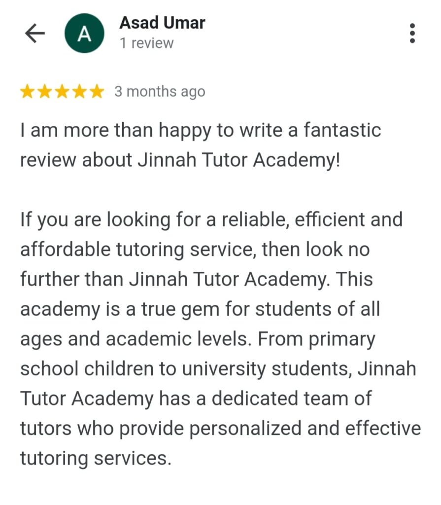 jinnah tutor academy, jinnah tutor reviews